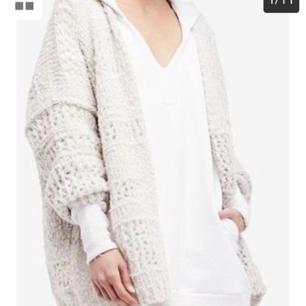 Free People Saturday Morning Ivory sweater Size M